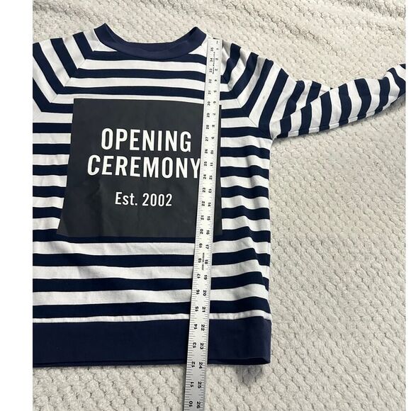 Opening Ceremony Pullover Sweatshirt Women's XS Navy Blue White Long Sleeve - Picture 9 of 10